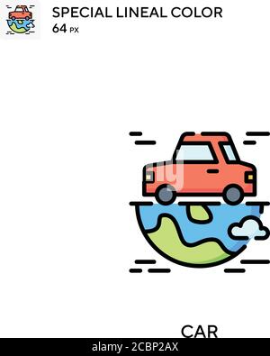 Car Special Lineal Farbe Vektor-Symbol. Auto-Symbole für Ihr Geschäftsprojekt Stock Vektor