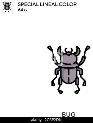 Bug spezielles lineales Farbvektorsymbol. Fehlersymbole für Ihr Geschäftsprojekt Stock Vektor
