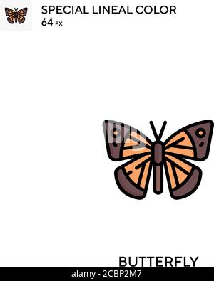 Schmetterling spezielles lineales Farbvektor-Symbol. Schmetterlingsbilder für Ihr Geschäftsprojekt Stock Vektor