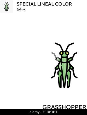 Grasshopper spezielles lineales Farbvektorsymbol. Grasshopper-Symbole für Ihr Geschäftsprojekt Stock Vektor