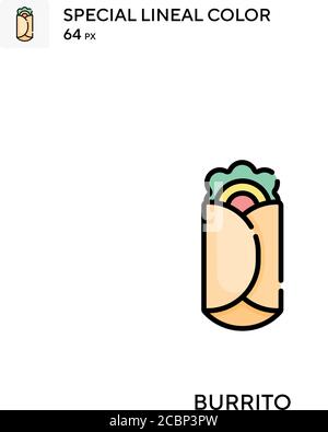 Burrito Spezielle lineare Farbe Vektor-Symbol. Burrito Icons für Ihr Business-Projekt Stock Vektor
