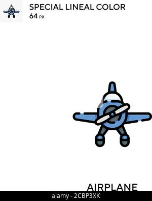 Flugzeug Special Lineal Farbe Vektor-Symbol. Flugzeugsymbole für Ihr Geschäftsprojekt Stock Vektor