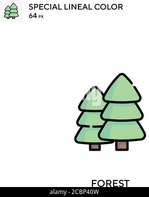 Forest Special Lineal Farbe Vektor-Symbol. Symbole für die Gesamtstruktur Ihres Geschäftsprojekts Stock Vektor