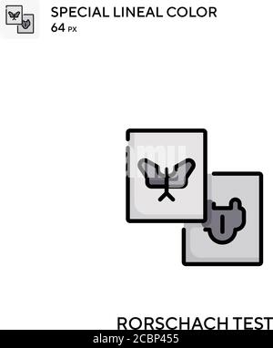 Rorschach Test spezielles lineales Farbvektorsymbol. Rorschach testet Icons für Ihr Business-Projekt Stock Vektor