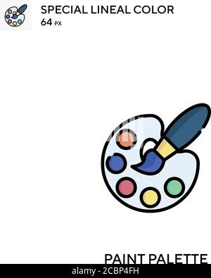 Farbpalette spezielles lineales Farbvektorsymbol. Symbole für die Farbpalette für Ihr Geschäftsprojekt Stock Vektor