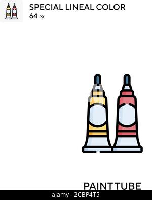Farbtube spezielles lineales Farbvektorsymbol. Tubensymbole für Ihr Geschäftsprojekt Stock Vektor