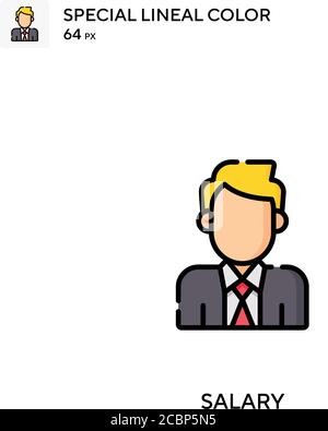 Gehalt Special Lineal Farbe Vektor-Symbol. Symbole für das Gehalt Ihres Geschäftsprojekts Stock Vektor