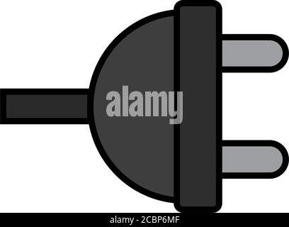 Symbol für isolierten elektrischen Stecker Stock Vektor