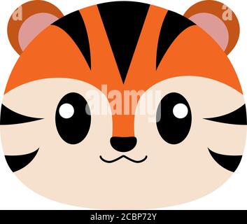 Trickfilm „Tiger Head“ Stock Vektor