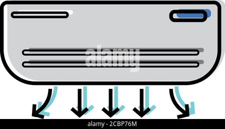 Symbol für isolierte Klimaanlage Stock Vektor
