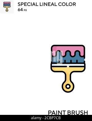 Pinsel Speziallineal Farbe Vektor-Symbol. Pinsel-Symbole für Ihr Geschäftsprojekt Stock Vektor