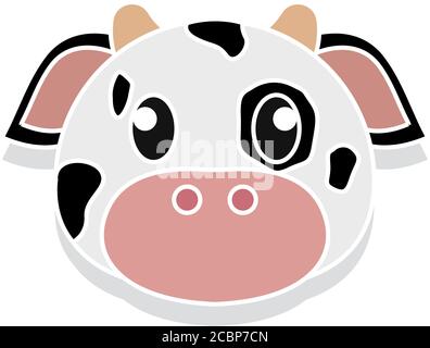 Cartoon mit Kuhkopf Stock Vektor