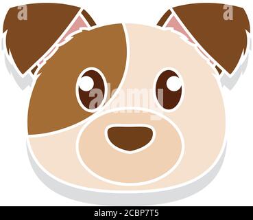 Hund Kopf Cartoon Stock Vektor