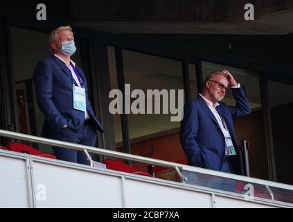 Lissabon, Lissabon, Portugal, 14. August 2020. Karl-Heinz Rummenigge (München) im Viertelfinale der UEFA Champions League Finalturnier FC BAYERN MÜNCHEN - FC BARCELONA in der Saison 2019/2020, FCB, München, Barca © Peter Schatz / Alamy Live News / Pool - die UEFA-VORSCHRIFTEN VERBIETEN DIE VERWENDUNG VON FOTOS als BILDSEQUENZEN und/oder QUASI-VIDEO - Nationale und internationale Nachrichtenagenturen AUSSCHLIESSLICH zur redaktionellen Verwendung Stockfoto