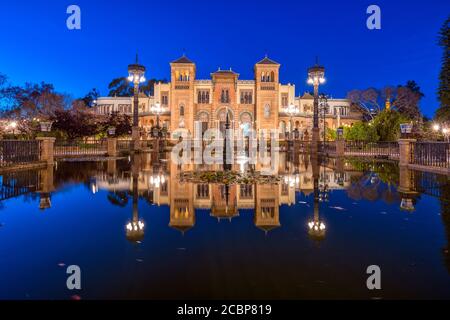 Pabellón Mudéjar, Plaza de América, Sevilla, Spanien. Stockfoto