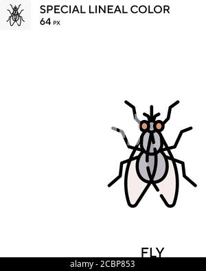 Fly Special Lineal Farbe Vektor-Symbol. Fliegen Sie Symbole für Ihr Geschäftsprojekt Stock Vektor