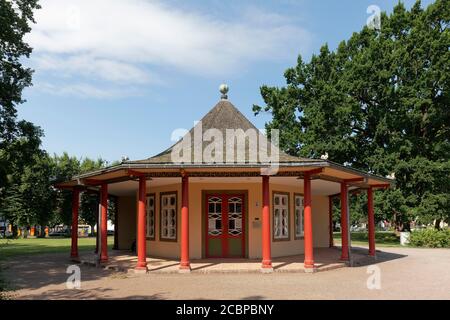 Roter Pavillon, Kamp, Bad Doberan, Mecklenburg-Vorpommern, Deutschland Stockfoto