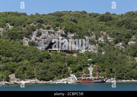 Romualdo Höhle, Limski Kanal, Istrien, Kroatien Stockfoto