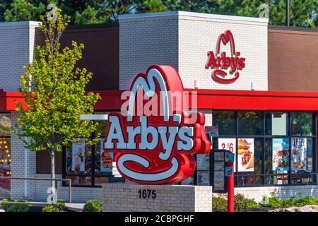 Arby's Fast-Food-Restaurant in Snellville, Georgia. (USA) Stockfoto