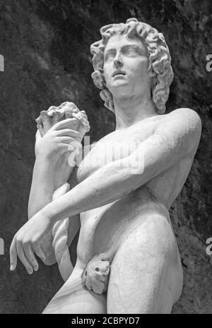 Catania - Die nächtlichen Detail der Brunnen Amenano von Tito Angelini (1837). Stockfoto