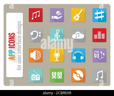 Musik-Icon-set Stock Vektor