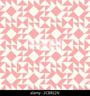 Abstraktes geometrisches Muster, inspiriert von Bettdecken. Pastellfarbener abstrakter Hintergrund. Einfache Farben - einfach zu färben. Nahtloses Vektormuster. Stock Vektor