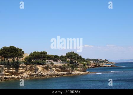 Anse du Petit Nid Sausset-les-Pins auf der Côte Bleue, Frankreich Stockfoto