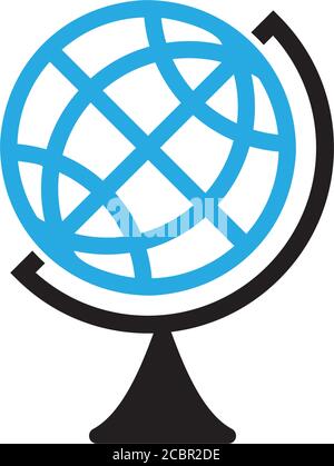 Globe Schule Symbol Design Vorlage Vektor isoliert Stock Vektor