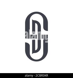 DS-Logo anfängliche SD-Brief Grafik Konzept Vektor Symbol Vorlage Stock Vektor