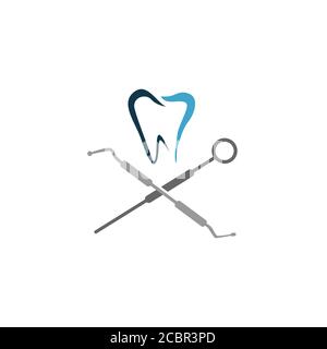 Medizinische Zahnklinik Zahnarzt Logo Design Vektor-Vorlage Illustration Stock Vektor