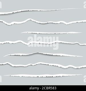 Papiermuster mit abgerissenen Kanten. Vektorgrafik. Stock Vektor