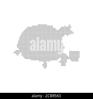 Gepunktete Karte von Minsk. Vektor Stock Vektor