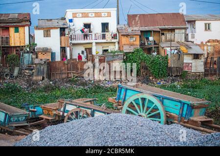 Gebäude in der Stadt Antananarivo, Madagaskar Stockfoto