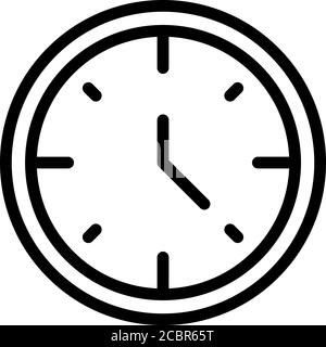 Symbol für die Wanduhr des Hotels, Umriss-Stil Stock Vektor
