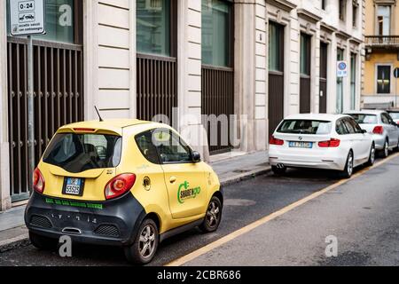 Mailand, Italien - 29. juli 2020: Der Zhidou D2 ist ein rein elektrisches Auto, das vom chinesischen Hersteller Zhidou Auto oder ZD Auto hergestellt wird. Sie waren es Stockfoto