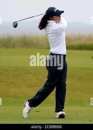 Irlands Leona Maguire schlägt am 12. Tag des dritten Tages der Aberdeen Standard Investments Ladies Scottish Open im Renaissance Club, North Berwick ab. Stockfoto