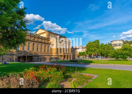 Opernhaus im Oberen Schlossgarten oder Oberen Schlossgarten, Stuttgart, Bundesland Baden-Württemberg, Süddeutschland, Europa Stockfoto