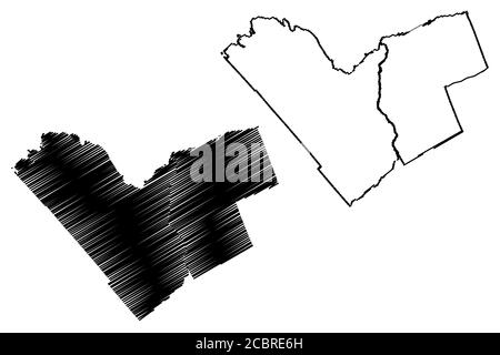 Ottawa City (Kanada, Ontario Provinz) Karte Vektorgrafik, Skizze Stadt Ottawa Karte Stock Vektor