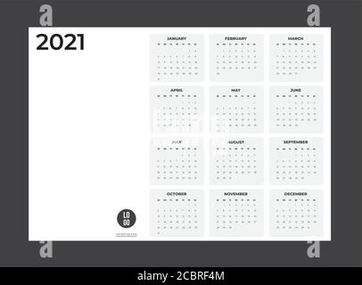 2020 Kalender - Abbildung. Vorlage. Modell Stock Vektor