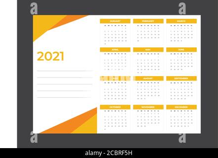 2020 Kalender - Abbildung. Vorlage. Modell Stock Vektor