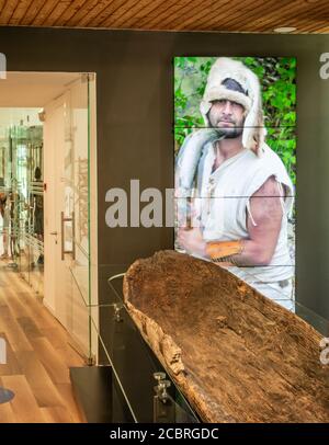 Museum der Pfahlbauten – Molina di Ledro ... werden von einer Reihe von Artefakten in der Pfahlbebauung Ort, am Ufer der bezaubernden gefunden bestehen Stockfoto