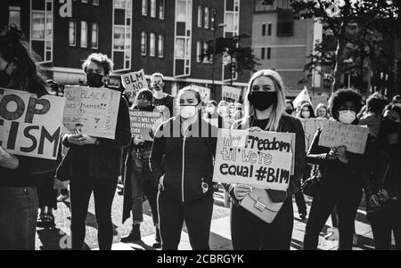 Eindhoven, Niederlande, 6/6/2020, Black Lives Matter Protest, keine Freiheit ohne Gleichheit! Stockfoto