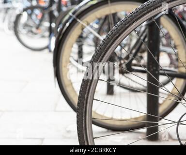 Nahaufnahme des Radfahrrads Stockfoto