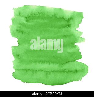 Grüne abstrakte Aquarellflecken. Aquarellhintergrund. Stockfoto