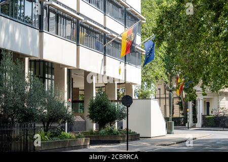 Deutsche Botschaft am Belgade Square in Belgravia London Stockfoto
