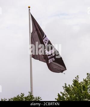 United States Missing in Action (MIA-POW) Gedenkflagge im Veterans Memorial Park in Conroe, Texas Stockfoto