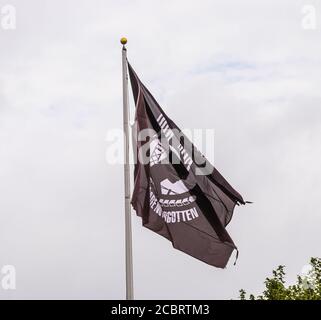 United States Missing in Action (MIA-POW) Gedenkflagge im Veterans Memorial Park in Conroe, Texas Stockfoto