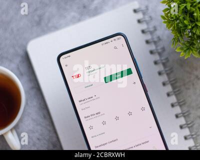 Assam, indien - Augest 15, 2020 : TED Talks-Logo auf dem Telefonbildschirm. Stockfoto