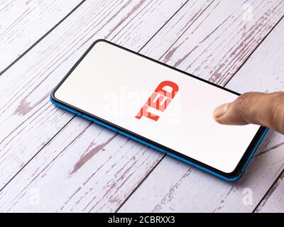 Assam, indien - Augest 15, 2020 : TED Talks-Logo auf dem Telefonbildschirm. Stockfoto
