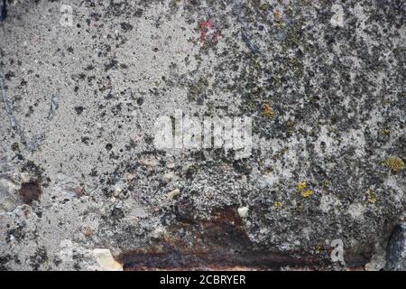 Alte Anbau Produktion, Gebäude, Interieur, Peeiing, Wände, ein kaputtes Fenster und Tür. Stockfoto